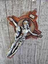 Crucifixion of Christ Crucifix Hanging Wall Plaque Cross Jesus Christ Our Lady picture