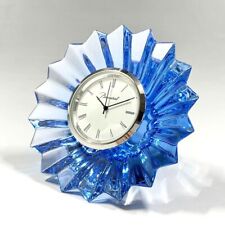 Baccarat Crystal Rock table clock light blue  Mille Nuit picture