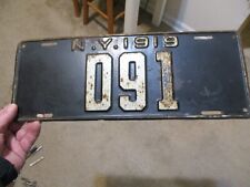 RARE 1919 NEW YORK LOW # LICENSE PLATE  D 91 picture