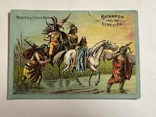 Victorian Trade Card, KICKAPOO INDIAN REMEDIES/SAGWA, Returning From a Raid picture