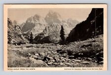 Grand Teton National Park, Teton Group From The North, Antique, Vintage Postcard picture