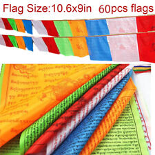 Tibetan Buddhist Prayer Flags 40Pcs Outdoor Meditation Traditional 11x14 inches picture