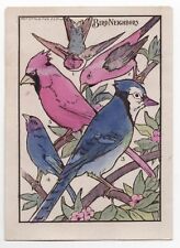 1920s Birds Card DELUXE Bread Card D48 Collin Street Bakery  Blue Jay Cardinal picture