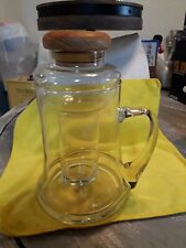 Vintage  Teak Cooling Pitcher Hand Blown Made In Tailand. Stickers Still On . picture