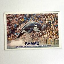 Vtg SHAMU Sea World Official Souvenir Photo Flyer Killer Whale Orlando Florida picture