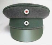 WW1 German M1917 Officer Field Cap Green Leather Visor picture