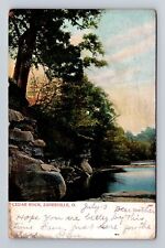 Zanesville OH-Ohio, Cedar Rock, Muskingum River, Antique Vintage c1907 Postcard picture
