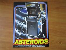 Vtg Original ASTEROIDS Atari Arcade Game Brochure Flyer picture