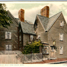 c1910s Salem, Mass. House Seven Gables 1668 RARE Emmerton Heliotype Postcard A64 picture