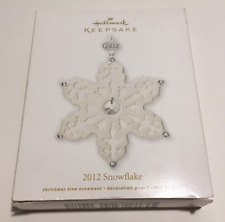 Hallmark: Keepsake 2012 Snowflake Bisque Porcelain Christmas Ornament Box Scuffs picture
