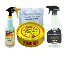 Simoniz original Car wax Paste, Ceramic Spray, Detailer's Choice, 4pk Cloth picture