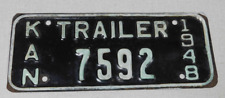 1948 Kansas trailer license plate picture