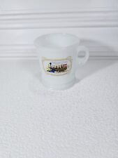 Vintage Avon Milk Glass Mug Cup with Antique Locomotive Lionel Train  picture