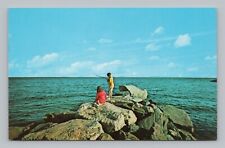 Postcard Fishing Cape Cod Massachusetts picture