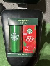 Starbucks Happy Holidays Coffee Travel Tumbler Holiday Blend Ground Coffee 2.5oz picture