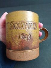 Robin Welch Pottery Mug RARE Master Potter Piece Annapolis 1649 Stoneware Cup picture