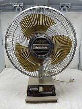 Vintage panasonic 5 way oscillating table Floor fan tan brown F-1208C picture