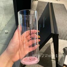 2021 NEW Starbucks Blackpink co-branded Pink Glitter Glass Drinking Cup 414ml picture