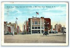 1929 Broad Street East From Intersection West Main Street Rochester NY Postcard picture