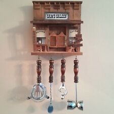 Enesco Sam's Saloon Hanging Bar Tool Set 1979 Western Country Plus Coaster Set picture