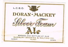 Unused 1930s Doran-Mackey Silver Foam Ale Sudbury Ontario CANADA Beer Label picture