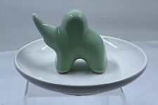 Trinket Dish with Green Elephant  picture