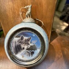 Bradford Edition Night Watch Porcelain Collectible  Wolf Ornament picture