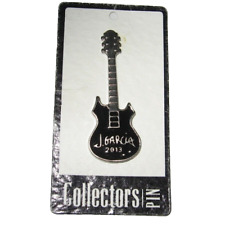 J Jerry Garcia Collectors Pin Tie Tack Black Guitar Dated 2013 picture