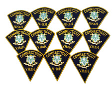 Reseller Lot of 11  Connecticut Police Shoulder Patches VH&H 1970's Embroidery picture