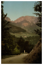 France, Dauphiné, route de la Grande Chartreuse, la Croix-verte vintage print  picture