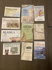 10 Vintage/Modern United States USA National Geographic One/Two Sided Maps picture