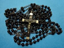 antique FRENCH PRIEST rosary / 15 decade ROSARY /  monastery france 1880 / EBONY picture