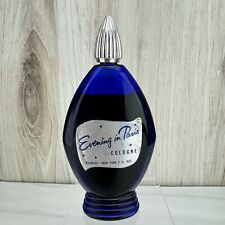 Vintage Bourjois Evening in Paris Cologne 2 oz Cobalt Blue Bottle 90-95% Full picture