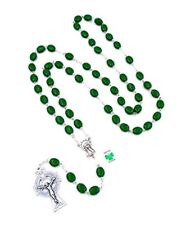 Irish Celtic Rosary with Shamrock Beads  picture