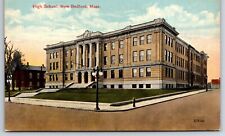 High School New Bedford Massachusetts MA Vintage Valentine Postcard picture