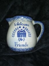 Antique Blue and White Creamer Pitcher picture