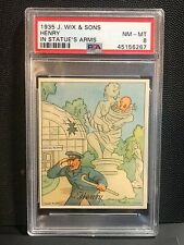 Henry in Statue's Arms 1935 J. Wix & Sons Tobacco Card Graded PSA 8 NM-MT picture