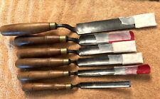 6 Pc. Set. Cranked Pattern maker's Paring gouges By Buck Brothers picture