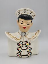 VTG c1940 Florence Ceramics CA Pottery Figurine - Chinese Boy  Kiu She Ti Bust picture