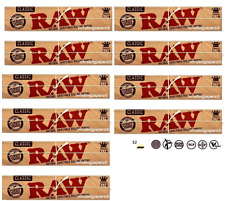 10x Raw  Classic King Size Rolling Papers Slim 10 PKS *Best Price* USA SHIPPED picture