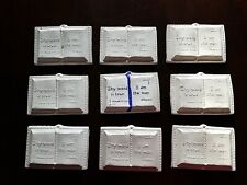 Lot Of 9 Plaster Of Paris Molded Bibles With Hangers  picture