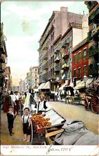 Postcard Circa 1908 Mulberry Street Market NYC New York B195 picture