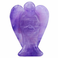 Healing Natural Crystal Carved Pocket Stone Guardian Angel Figurines Energy picture