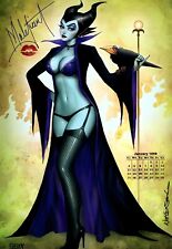 Nathan Szerdy SIGNED Disney Princess Comic Art Print Maleficent Sleeping Beauty picture