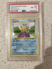  Squirtle Shadowless 1st Edition Base Set 63/102 Pokemon Card PSA 8 picture