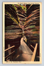 c1950 Postcard Wisconsin Dells WI Wisconsin Cold Water Canyon Fat Man's Misery picture