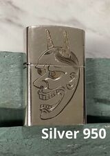 Silver950 ZIPPO case Hannya carving pure silver solid silver oil lighter picture