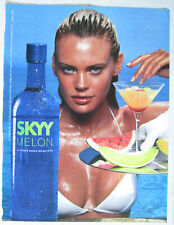 2005 SKYY Melon Flavored Vodka Print Ad ~ Sexy Girl White Bikini Swimming Pool picture
