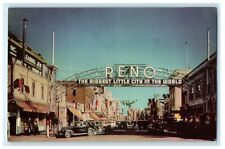 Reno The Biggest Little City in the World Arch Union Oil Reno Nevada NV Postcard picture