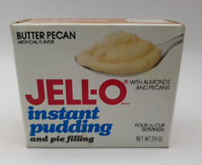 Vintage 1980’s Jello Butter Pecan Instant Pudding Pie Filling Sealed UNOPENED picture